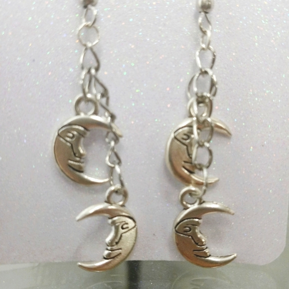 Moon dangle earrings - Picture 5 of 8